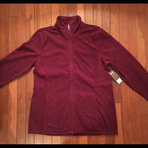 cranberry fleece full zip up NWT Medium